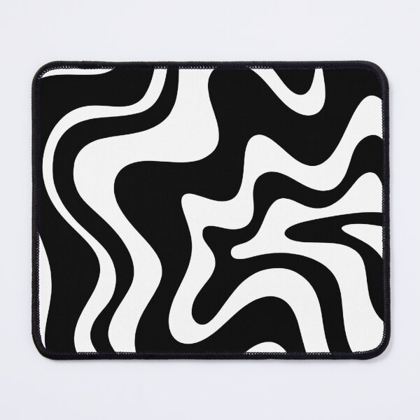 Item preview, Liquid Swirl Retro Abstract Pattern in Black and White designed and sold by kierkegaard.