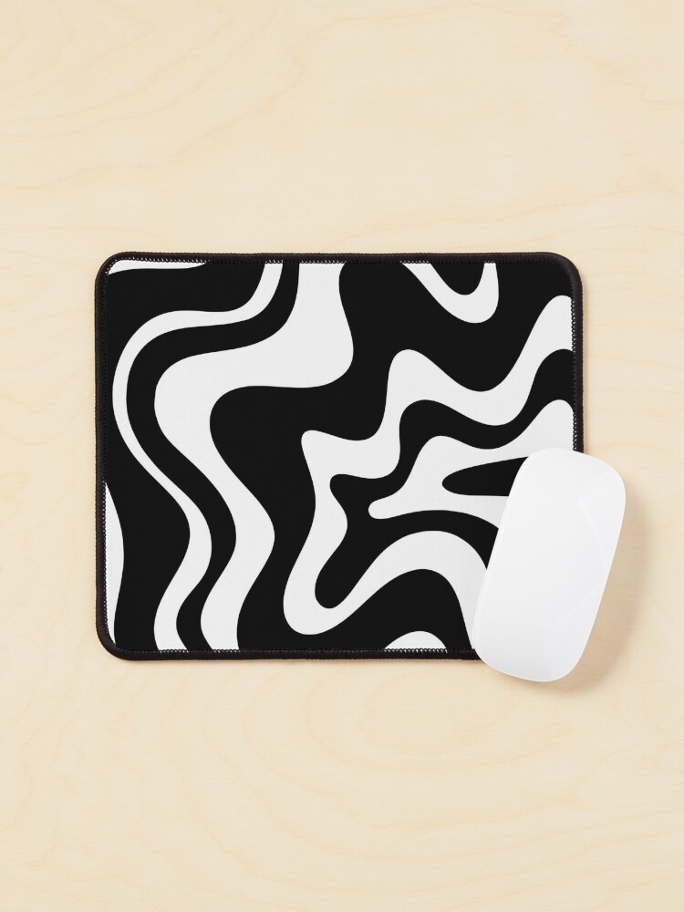 Retro Liquid Swirl Abstract Pattern in Pastel Powder Blue  Mouse Pad for  Sale by kierkegaard