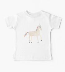 Unicorn Pattern on Pastel Purple Baby T-Shirt