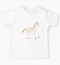 Unicorn Pattern on Pastel Purple Kids T-Shirt
