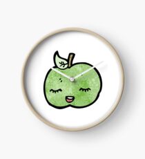 pretty apple cartoon Clock