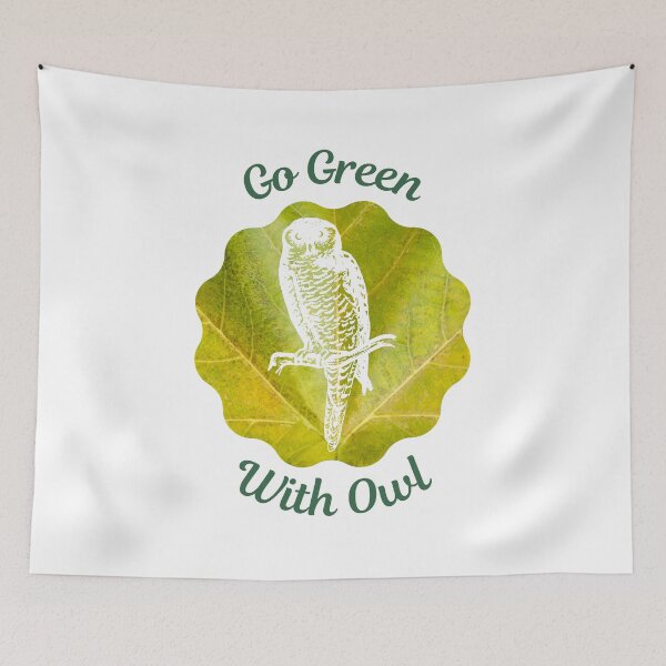 Item preview, Go Green With Owl designed and sold by kucingmaikan.