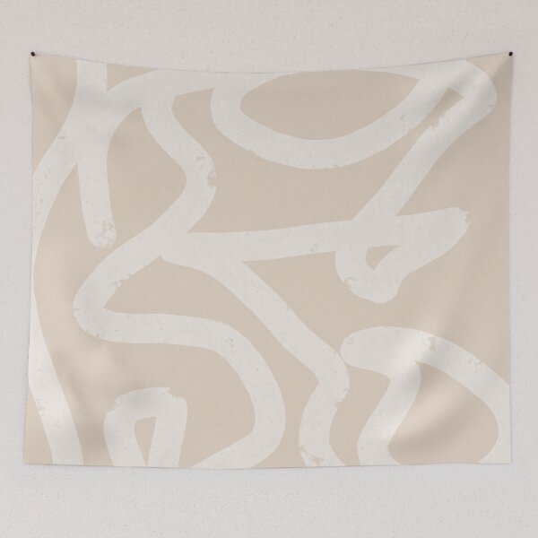 Item preview, Neutral Minimalist Beige And Imperfect White Lines designed and sold by ArtforDailyLife.
