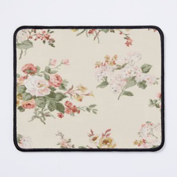 Item preview, Traditional British Flowers & fruits - Roses Convolvulus & Strawberries Contemporary Classic Country Charm Pale Cream designed and sold by WearWolfDesigns.
