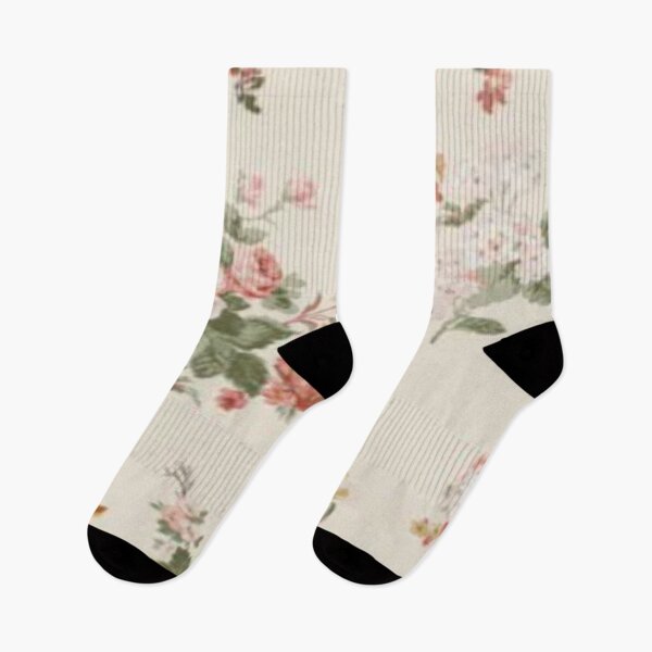 Item preview, Traditional British Flowers & fruits - Roses Convolvulus & Strawberries Contemporary Classic Country Charm Pale Cream designed and sold by WearWolfDesigns.