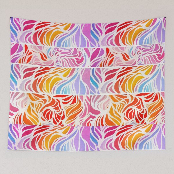 Item preview, colorful floral patern digital art designed and sold by Graphiana.