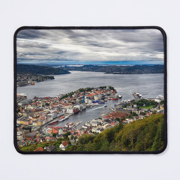 Item preview, Overlooking Bergen Harbor - Norway designed and sold by Kathy Weaver.