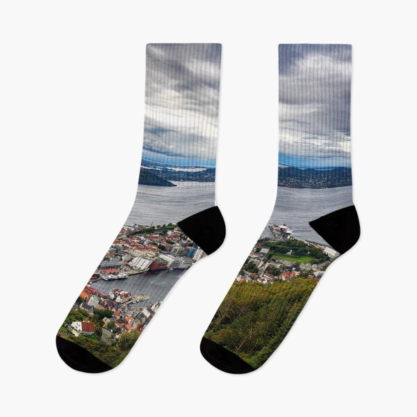 Item preview, Overlooking Bergen Harbor - Norway designed and sold by Kathy Weaver.