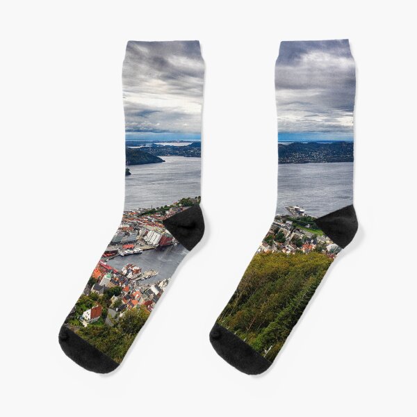 Item preview, Overlooking Bergen Harbor - Norway designed and sold by Kathy Weaver.
