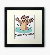 Happy Groundhog Day Canada Framed Print