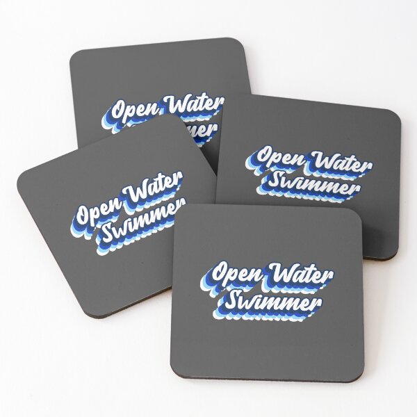 Item preview, Open Water Swimmer - Blue - Groovy Text - Wild Swimming Tees designed and sold by WildSwimming.