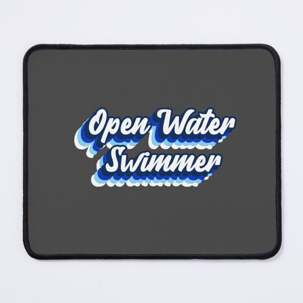 Item preview, Open Water Swimmer - Blue - Groovy Text - Wild Swimming Tees designed and sold by WildSwimming.