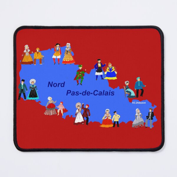 Item preview, Map of Nord-Pas-de-Calais, France designed and sold by Catherine Debusne.