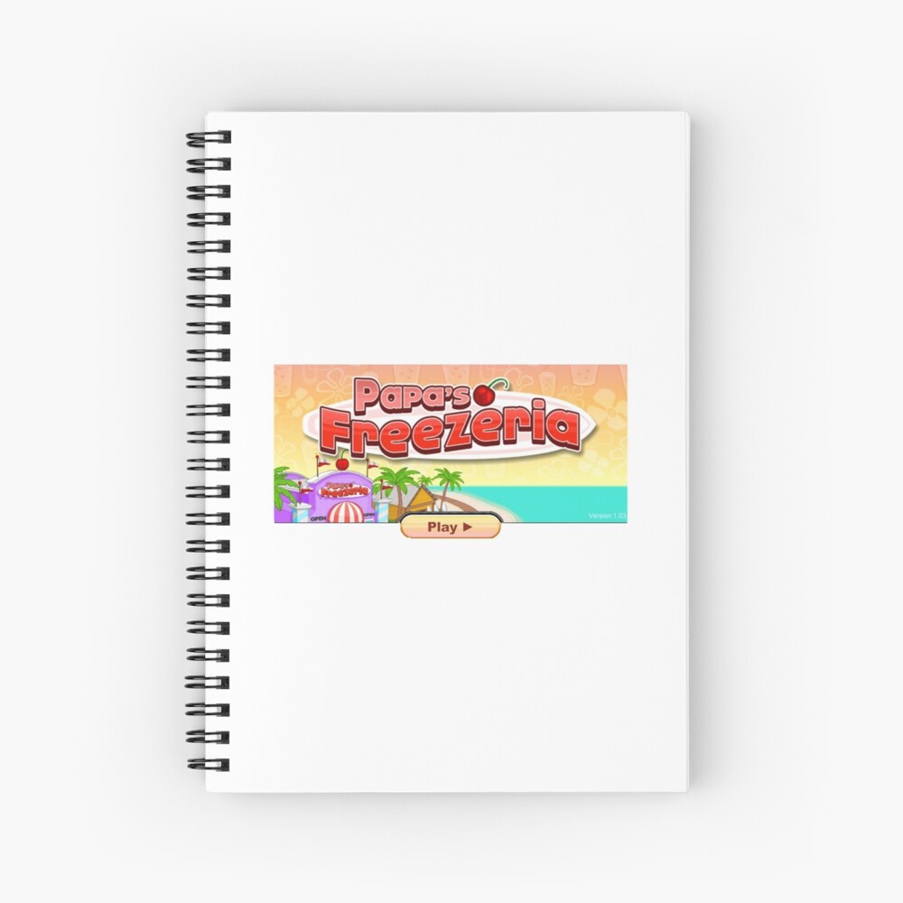 papa's burgeria Spiral Notebook for Sale by annaschaidler