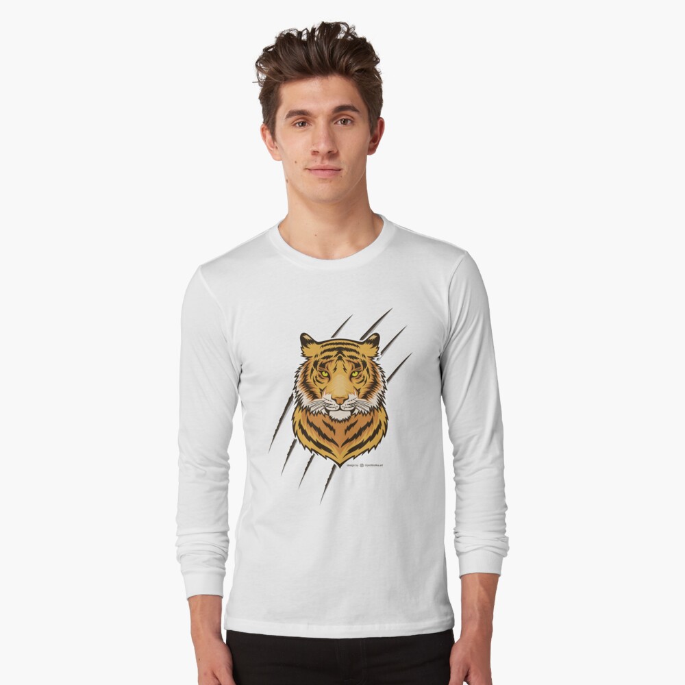 Tiger Scratch, Scratch Marks' Men's Longsleeve Shirt