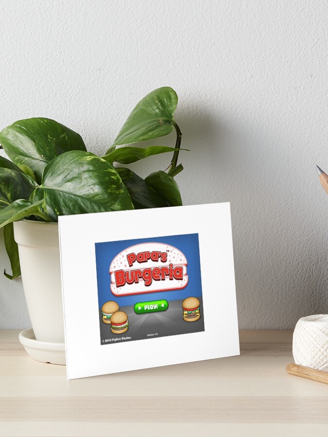 papa's burgeria Art Board Print for Sale by annaschaidler