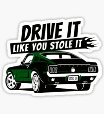 68 Mustang Fastback green Sticker