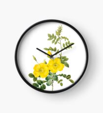 Yellow rose Clock
