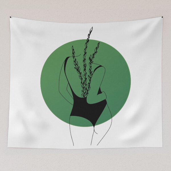Item preview, You Grow, Girl - Woman Flowers Body (Green) designed and sold by SpaceEnhance.