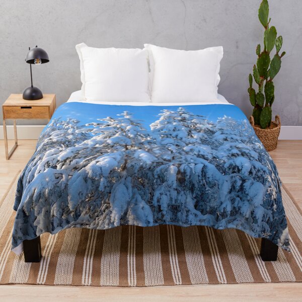 Item preview, Snow covered trees and blue sky designed and sold by Sasas Photography.