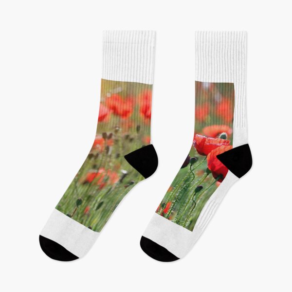 Item preview, poppies wildflowers meadow landscape in springtime designed and sold by goceris.