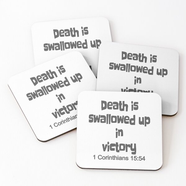 Item preview, Christian Design - Death is Swallowed up in Victory - 1 Corinthians 15 verse 54 designed and sold by simplydesignart.