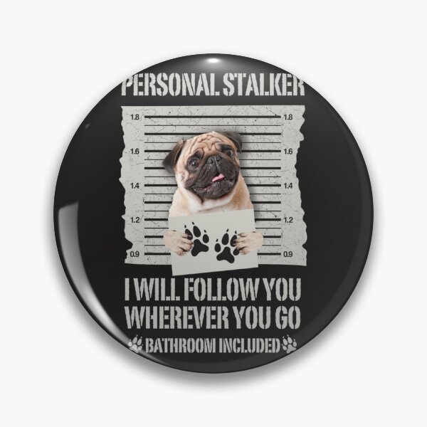 Item preview, Personal Stalker Pug Long Sleeve T-Shirt designed and sold by MatthiasVossing.