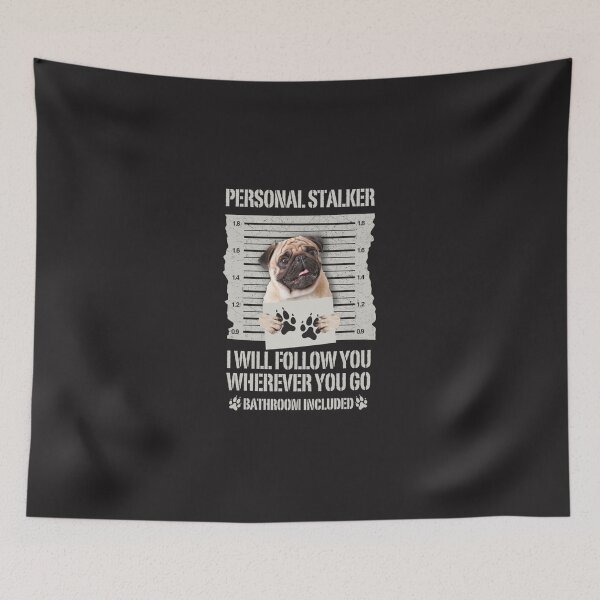 Item preview, Personal Stalker Pug Long Sleeve T-Shirt designed and sold by MatthiasVossing.