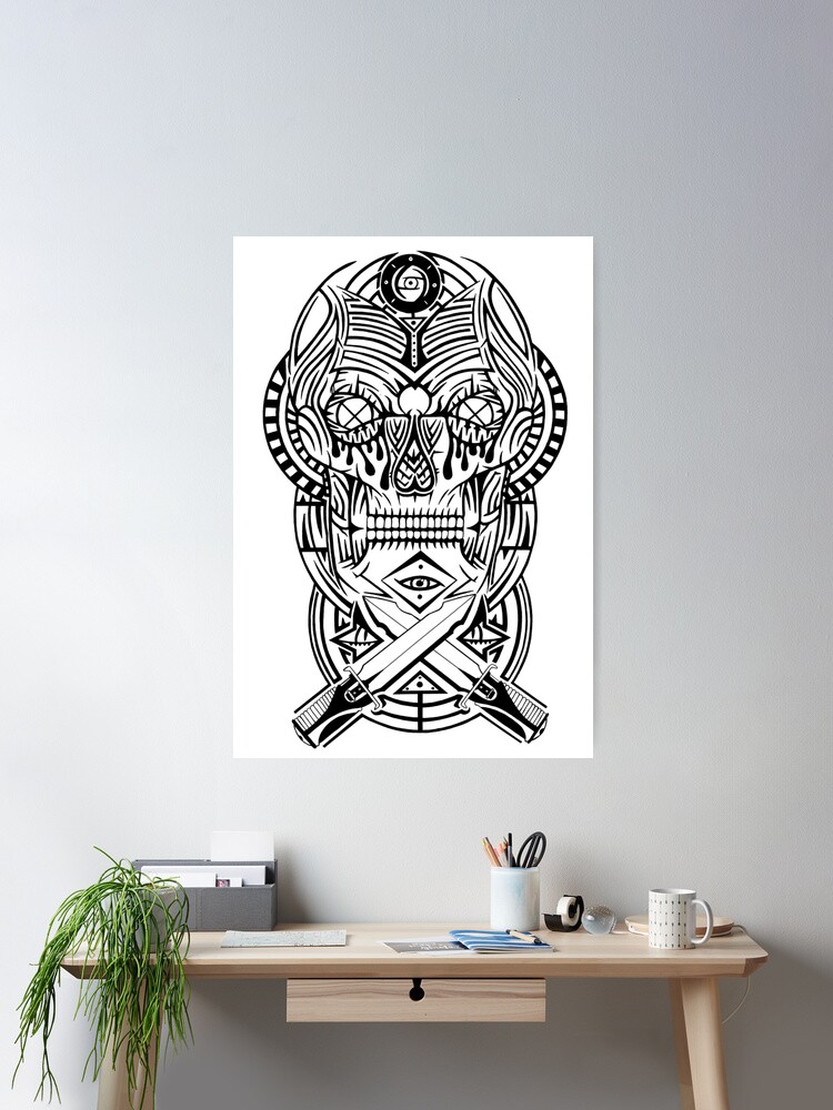 額縁 tatoo studio yamada IRON SKULL POSTER Skull Tattoos: Over 200 Skull Tattoo Designs (TATTOO BOOK