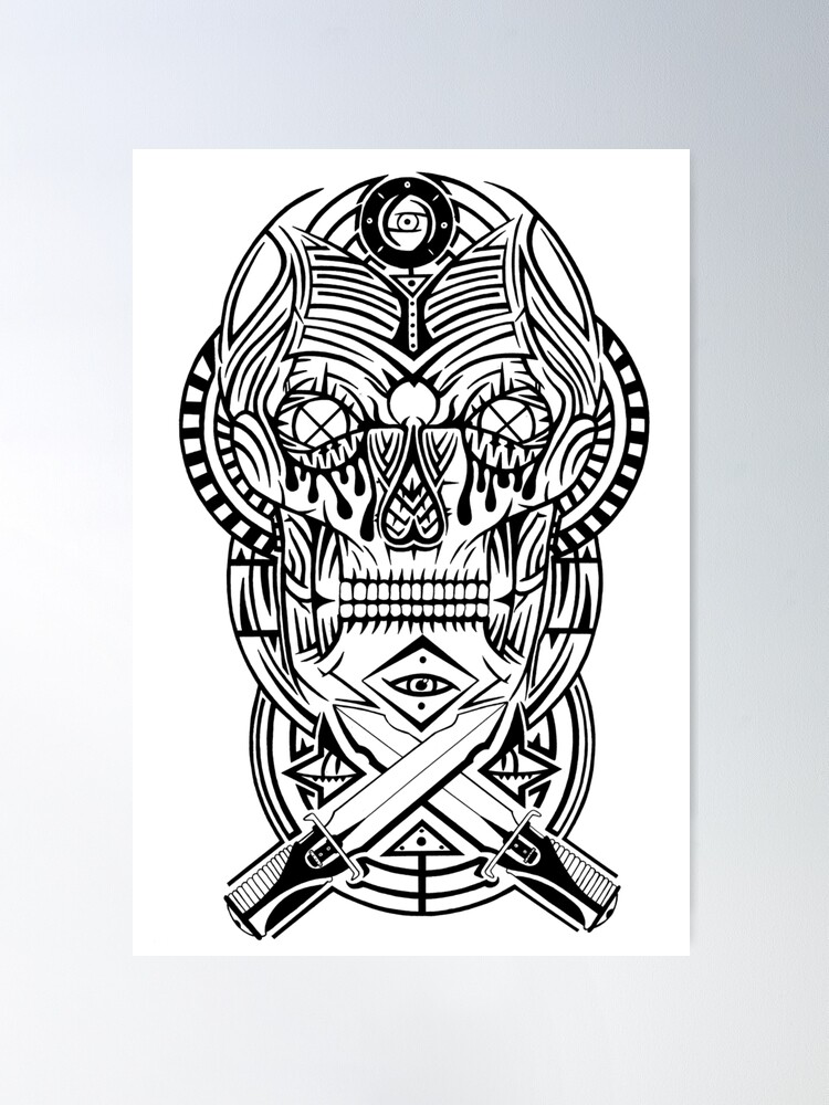 額縁 tatoo studio yamada IRON SKULL POSTER Skull Tattoos: Over 200 Skull Tattoo Designs (TATTOO BOOK
