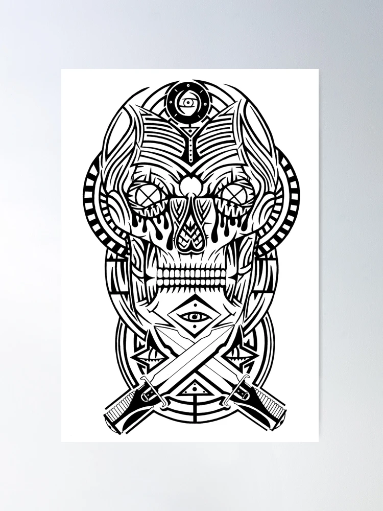 額縁 tatoo studio yamada IRON SKULL POSTER 額縁 tatoo studio