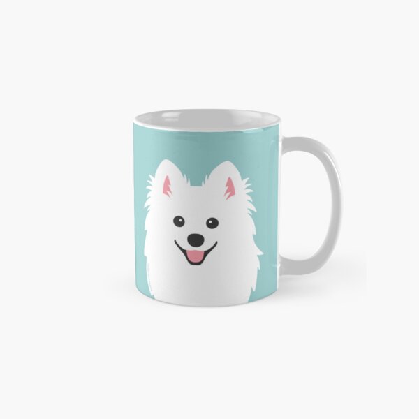 Item preview, Happy Japanese Spitz Dog - Aqua designed and sold by kamahachi.
