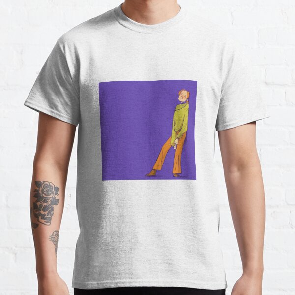 Chica apoyada en la pared Camiseta clásica