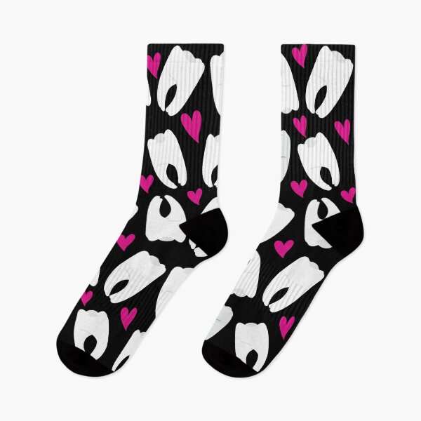 Item preview, Dental Valentines Teeth Pattern Colorful White Tooth And Pink Hearts Dental Assistant Dental Squad Students Socks Gifts Funny Dentist designed and sold by NOorYES.