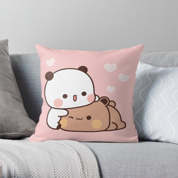 PANDA BEAR HUG Throw Pillow