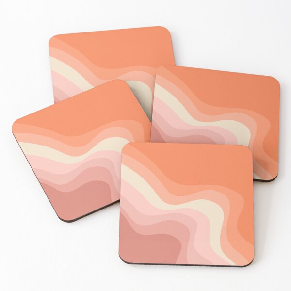 Item preview, Pink and orange retro style waves designed and sold by BattaAnastasia.