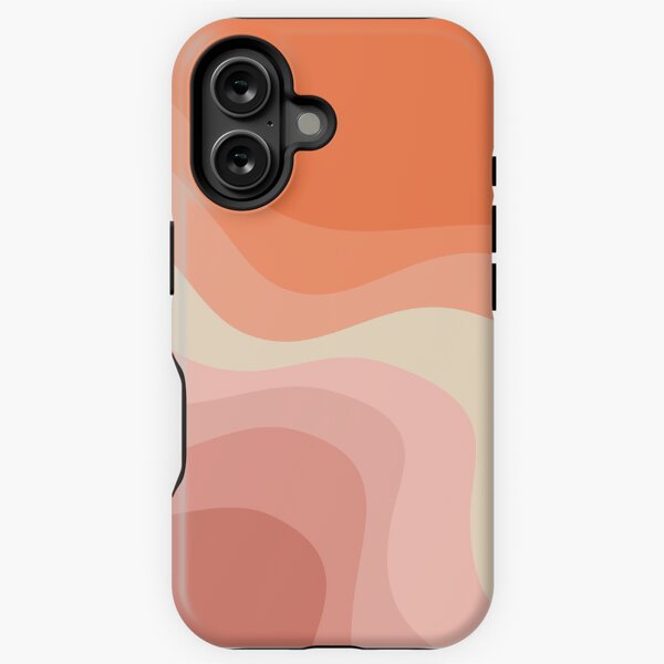 Vista previa del artículo con la obra «Ondas de estilo retro rosa y naranja», diseñado y vendido por BattaAnastasia.