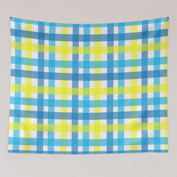 Item preview, Blue & Yellow Plaid Pattern  designed and sold by NellyMacharia.