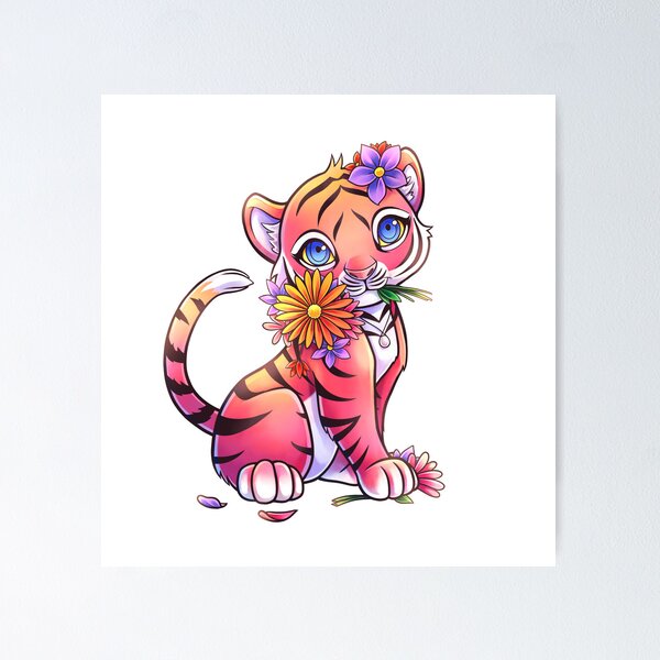 Vista previa del artículo con la obra «tigre kairi», diseñado y vendido por Lali-Holley.