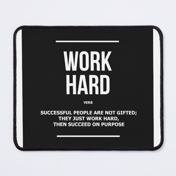 Item preview, Work Hard Verb Motivational Inspirational Work Hard Play Harder Quote designed and sold by SuccessHunters.