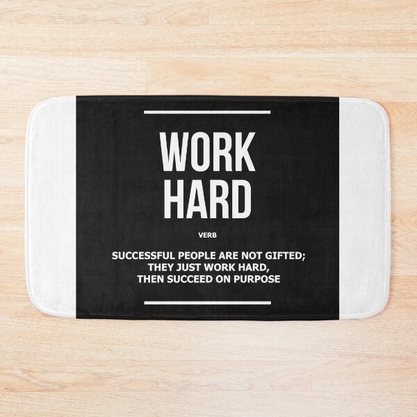 Item preview, Work Hard Verb Motivational Inspirational Work Hard Play Harder Quote designed and sold by SuccessHunters.