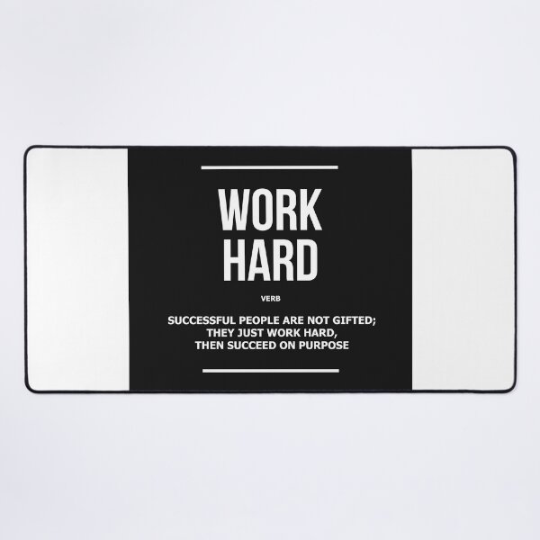 Item preview, Work Hard Verb Motivational Inspirational Work Hard Play Harder Quote designed and sold by SuccessHunters.