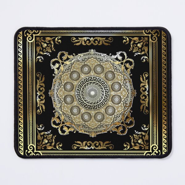 Item preview, Ornate Baroque Gold Pearl Black Waves Greek Meander designed and sold by Yiorgos Designs.