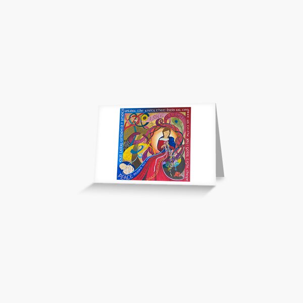 Our Lady Undoer Of Knots Greeting Card For Sale By Rachel Noel Redbubble