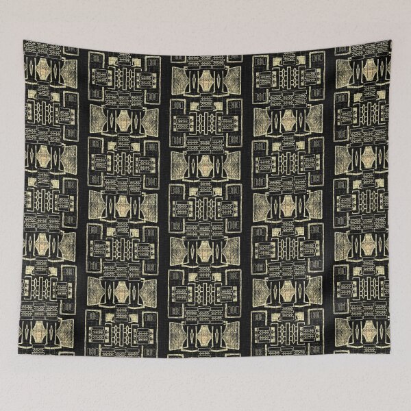 Item preview, "House of the Mansa"  - African Ethnic Contemporary Abstract Mudcloth Tribal Art Designs designed and sold by Tony Cisse.