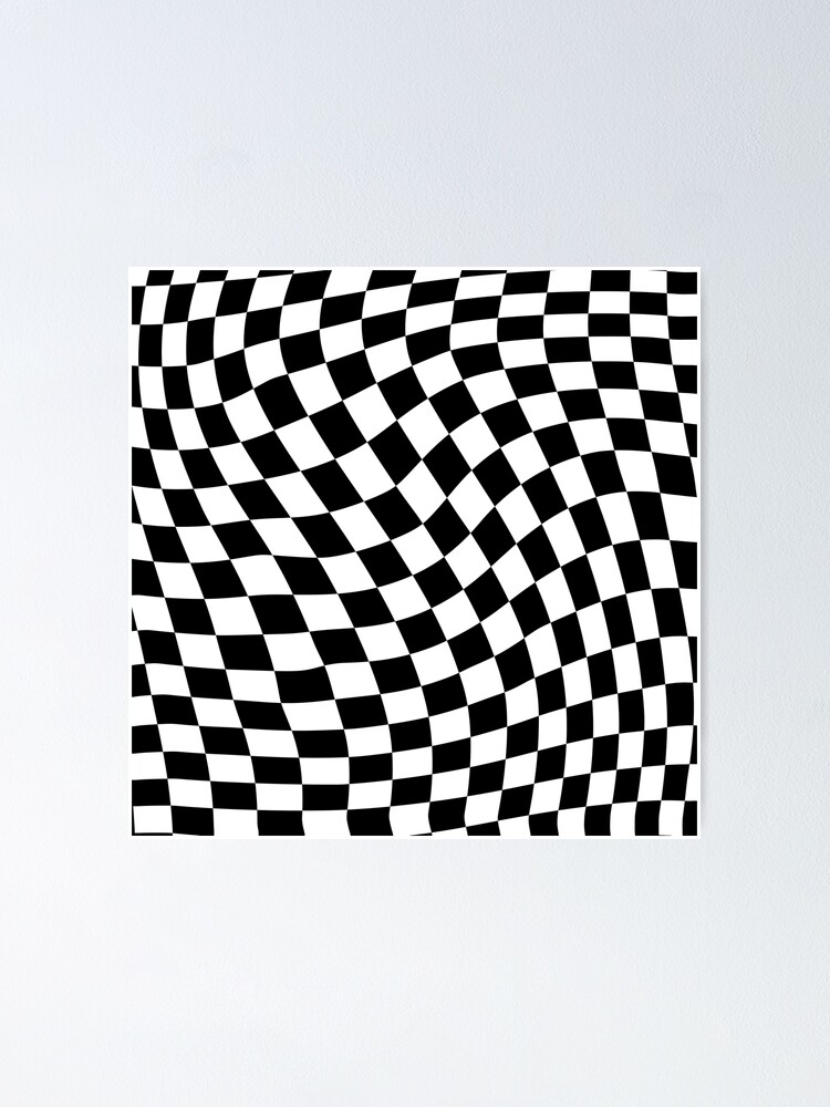 Black and White Checkerboard | Poster