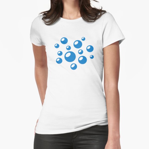 Blue Bubbles Fitted T-Shirt