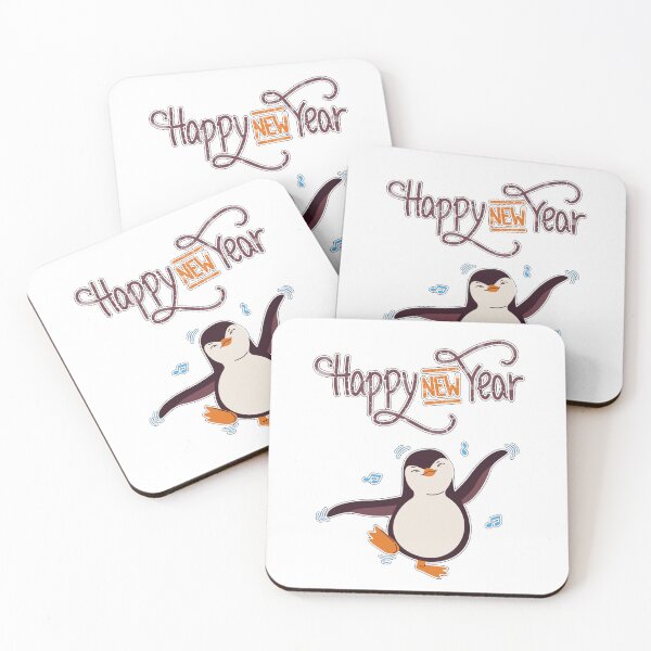 Item preview, Cute Happy Penguin Singing Happy New Year 2022 designed and sold by Dragan Kitic.