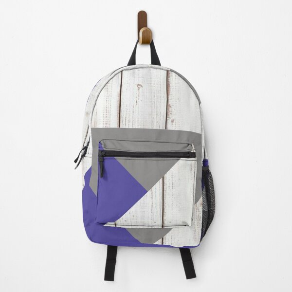 Item preview, White wooden wall with Very Peri Purple and Gray designed and sold by Ninaeva.