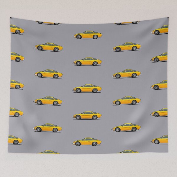 Item preview, Ren.ault Alp..ine A110 - Single Illustration - Yellow designed and sold by RJWautographics.